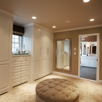 Custom Walk-In Closet and Adjoining Master Bathroom