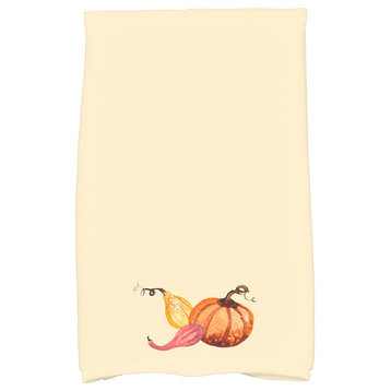 Gourd Pile 18"x30" Light Yellow Fall Print Kitchen Towel