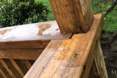 Example of an arts and crafts deck design in Vancouver