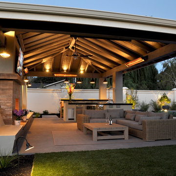 a Pavilion with Outdoor Kitchen