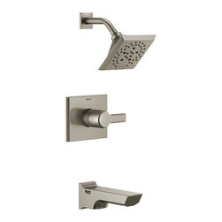 Pivotal&trade; Bath Collection: T14499-SS-B1 - Tub And Shower Faucet Sets