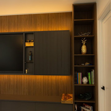 Modern Architectural Millwork Feature TV Wall