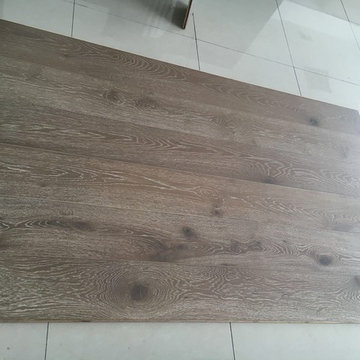 Europe Oak ,semi fumed, wire-brushed,UV oiled