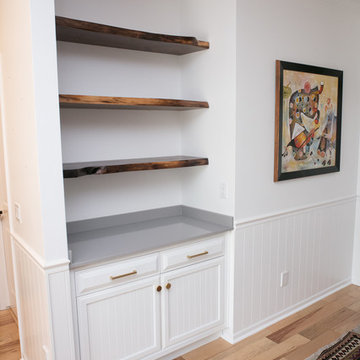 Walnut Live Edge Float Shelf Built-Ins