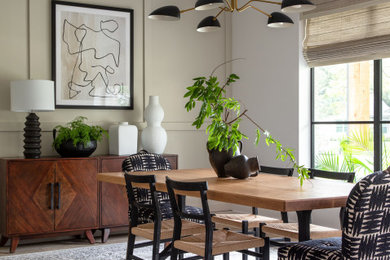 Dining room - transitional dining room idea in Houston