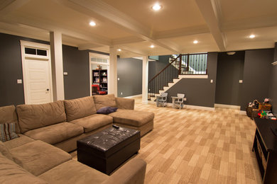 Inspiration for a timeless basement remodel in Other