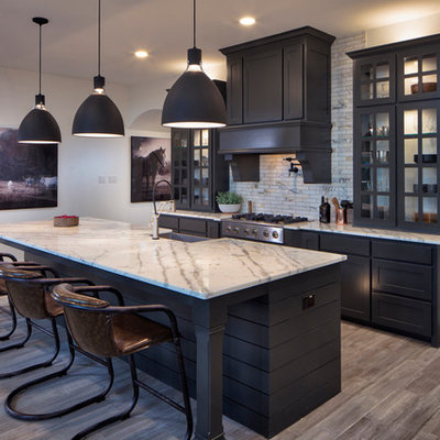 Example of a trendy home design design in Dallas