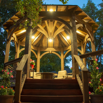 Entertainment Size | Deck w/2-Tone Gazebo & Integrated Power