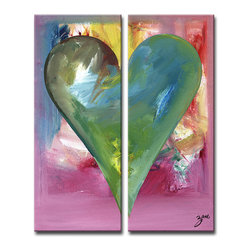 Ready2HangArt - Heartwork "Anna" 2-Piece Canvas Art Set, 40"x16" - Prints And Posters