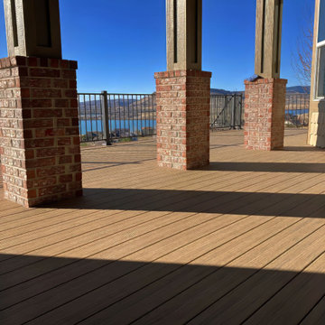 Traditional Composite Deck With Brick Columns