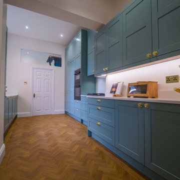 Blue Shaker Kitchen in Mickleover