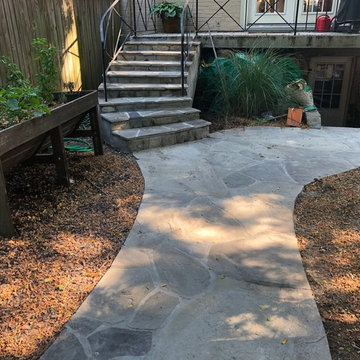 Irregular Flagstone Walkway and Steps on Reservoir Rd, Washington, DC