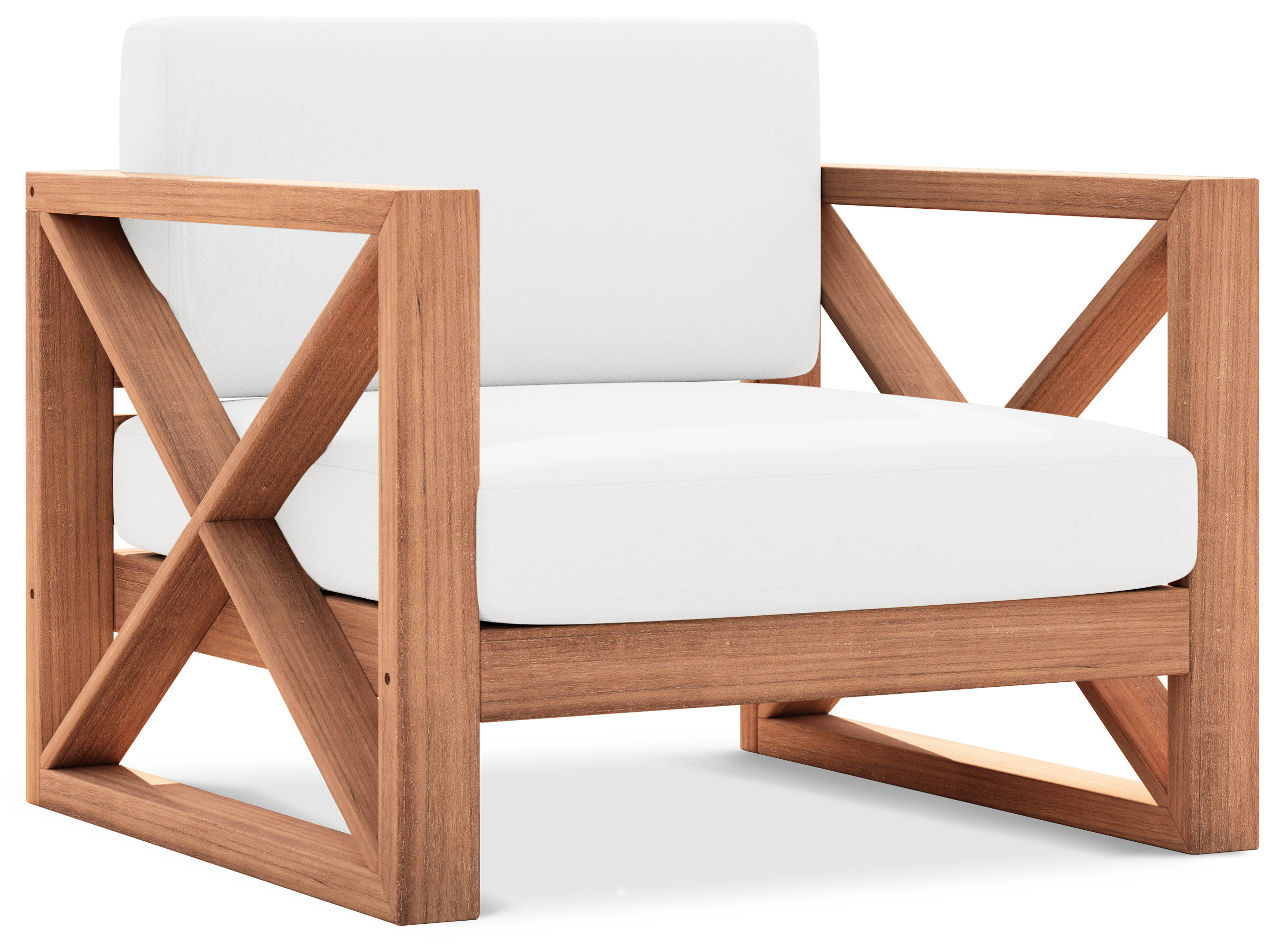 Anguilla Waterproof Fabric Upholstered Outdoor Chair - Transitional ...