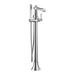 Flara Chrome One-Handle Tub Filler Includes Hand Shower - Showerhead Parts