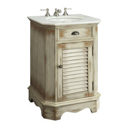 Adelina 24 inch Cottage Antique Finish Bathroom Vanity - Bathroom Vanities And Sink Consoles