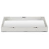 Distressed Mirrored Tray, White
