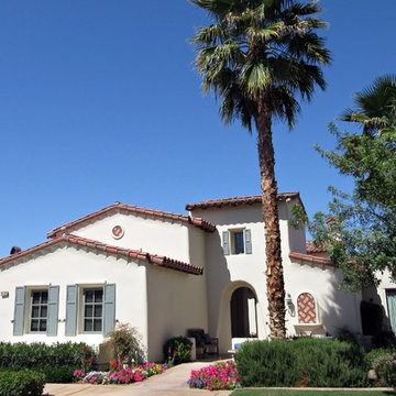 Southwest, Mediterranean, Tuscany Style House with Palm Trees