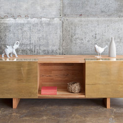 MASHstudios | LAXseries 3X Shelf with Brushed Nickel Cover - Entertainment Centers And Tv Stands