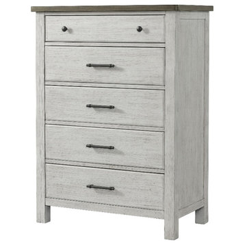 Westwood Design Timber Ridge 5-Drawer Wood Chest in Weathered Washed Sierra