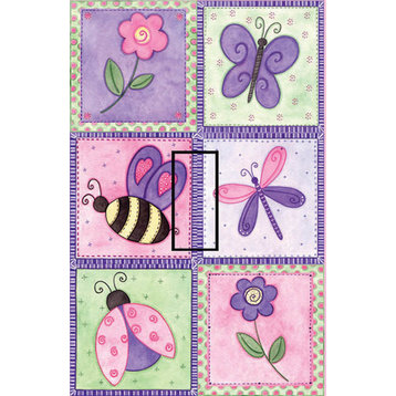 Pink Springtime OP Single Toggle Peel and Stick Switch Plate Cover: 2 Units