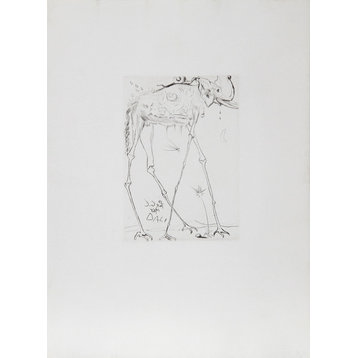 Salvador Dali "Space Elephant" Etching