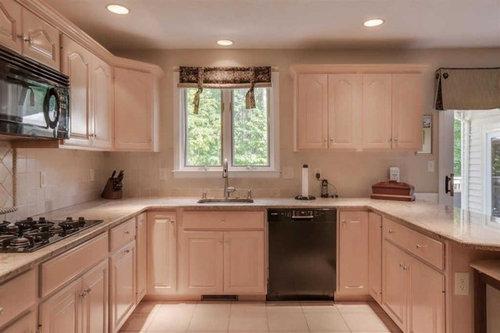 Blonde Wood Kitchen Cabinets - Modern Kitchen White Gray Chairs Home