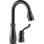 Delta - Delta Leland Single Handle Pull-Down Bar / Prep Faucet, Venetian Bronze - Delta MagnaTite Docking uses a powerful integrated magnet to pull your faucet spray wand precisely into place and hold it there so it stays docked when not in use. Delta faucets with DIAMOND Seal Technology perform like new for life with a patented design which reduces leak points, is less hassle to install and lasts twice as long as the industry standard*. Kitchen faucets with Touch-Clean  Spray Holes  allow you to easily wipe away calcium and lime build-up with the touch of a finger. You can install with confidence, knowing that Delta faucets are backed by our Lifetime Limited Warranty.  *Industry standard is based on ASME A112.18.1 of 500,000 cycles.