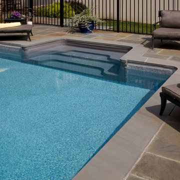 A beautiful pool in a very tight space