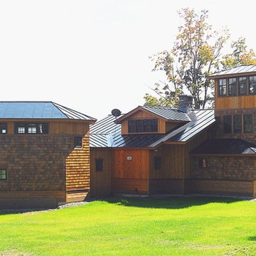 60's chalet renovation and addition after photo
