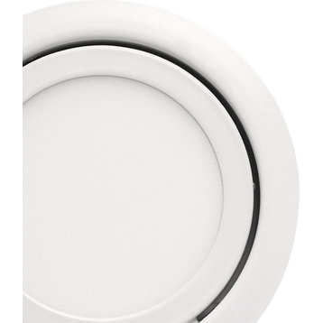 4" Integrated LED Ultra Slim Swivel Recessed Lighting Kit, White, Single