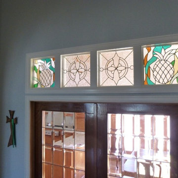 Professionally installed stained glass panels