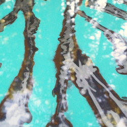 Turquoise/Brown/bare metal Coffee Table - Coffee Tables