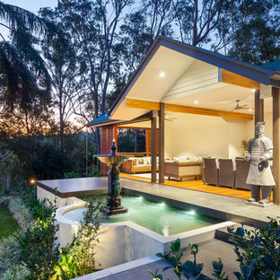 This is an example of an asian patio in Brisbane.