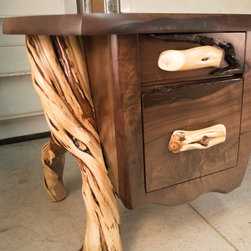 Live edge walnut desk - Desks And Hutches