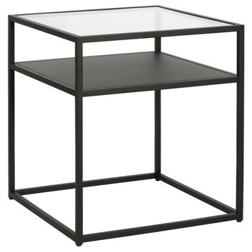 Ada 20'' Wide Square Side Table in Blackened Bronze
