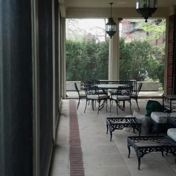 Motorized Screens-Porch with columns