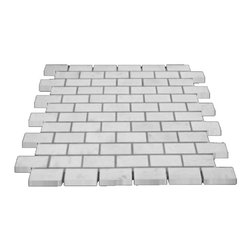 Statuary Crystal Marble Italian White Statuario 1x2 Mosaic Tile Polished - Home Accessories & Decor