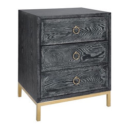 Worlds Away - Worlds Away Penelope 3-Drawer Side Table - Side Tables And End Tables