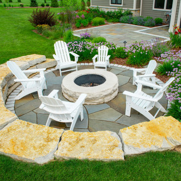 Transitional Fire Ring Patio - Mequon, WI