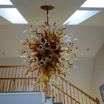 Blown Glass Chandelier - Art Glass Chandelier Commission