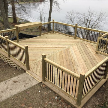 Observation Deck with Custom Bar at Corey Lake