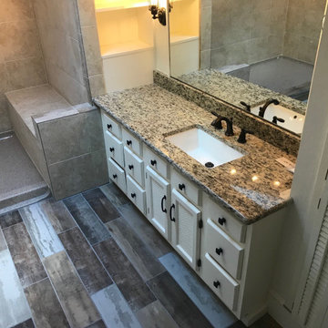 Custom Contemporary Rain Shower Bathroom Remodel