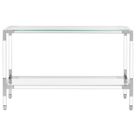 Safavieh Couture Arverne Acryilc Console, Chrome