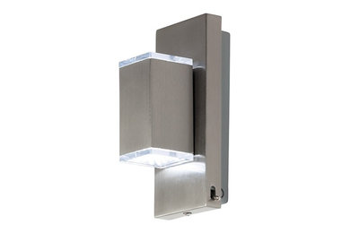 Endon 901-SS Swave Twin 1W LED Wall Light