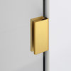 78"x30.5" Frameless Shower Door Single Fixed Panel, Satin Brass