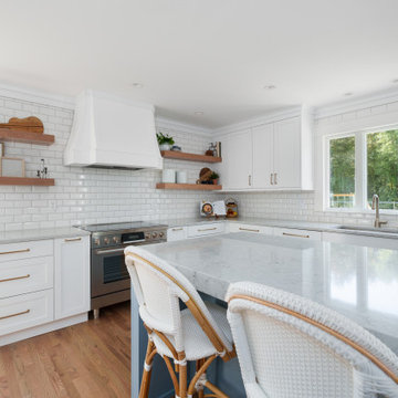 White Kitchen with Hints of Tranquill Blue