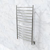 Radiant Large Hardwired Towel Warmer, Polished, Curved Bars