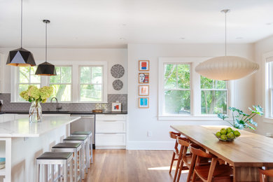 Kitchen - transitional kitchen idea in New York