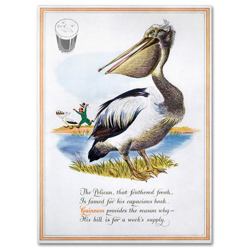 Guinness Brewery 'Guinness Pelican' Canvas Art, 35"x47"