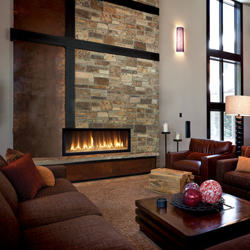 Modern Linear Fireplaces-Western Fireplace Supply